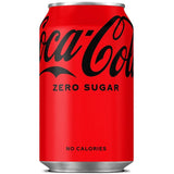 Coke Zero Can 330ml - Zero Sugar, No Calories, Classic Taste