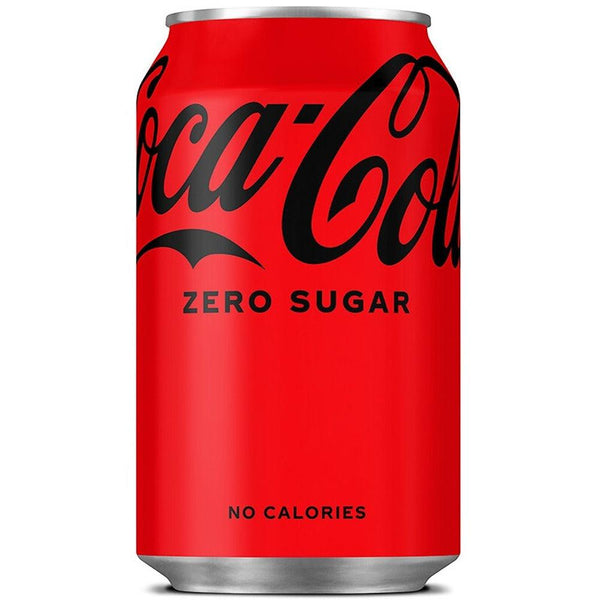 Coke Zero Can 330ml - Zero Sugar, No Calories, Classic Taste