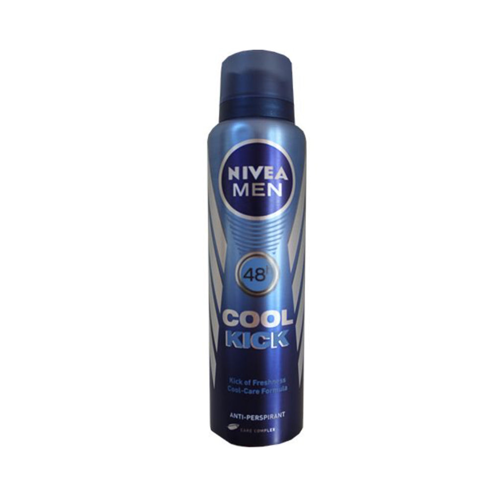Nivea Men Cool Kick Anti-Perspirant Deodorant Spray | 150ml, 48-hour Protection