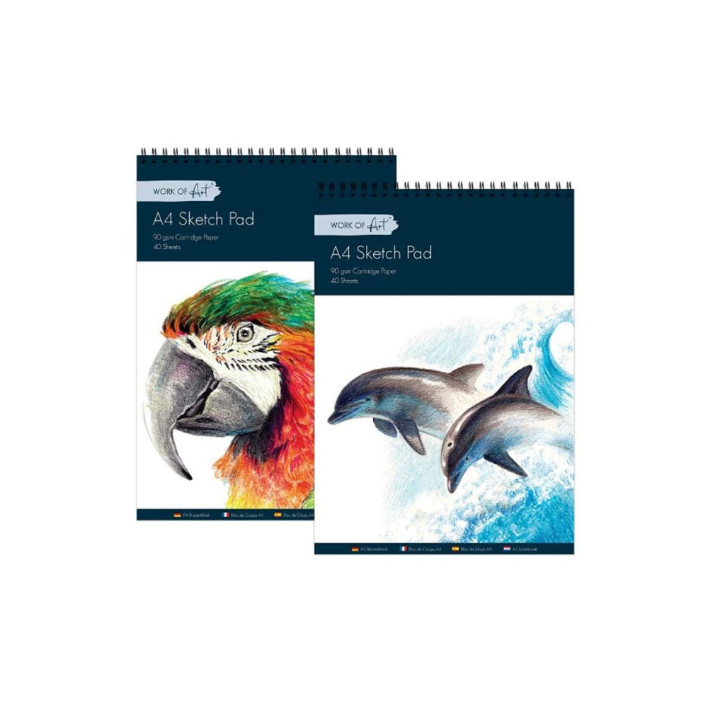 Tallon A4 Sketch Pad - 40 Pages 90gsm - Assorted Covers