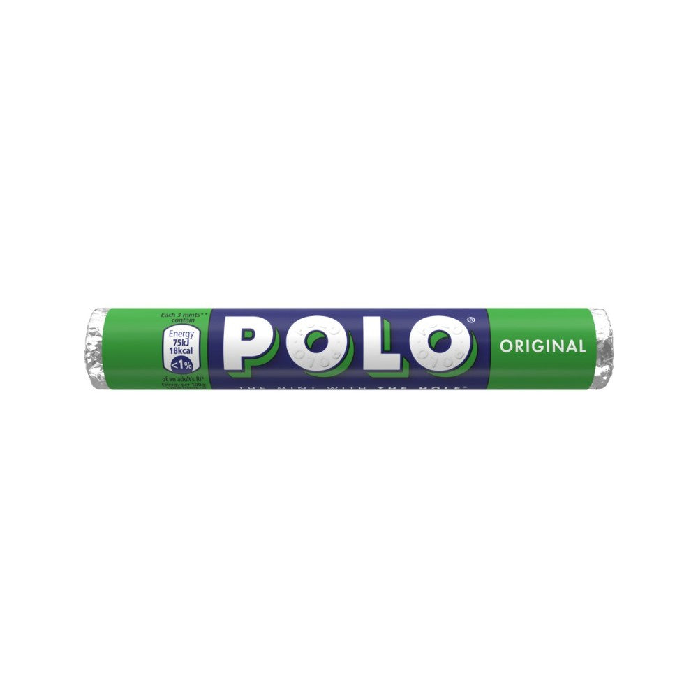 Polo Tube Singles Mints | Original Mint Flavour, Ring-Shaped, Roll-Style Tube