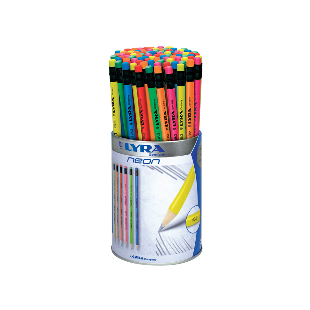 Lyra Neon Coloured HB2 Pencil with Eraser