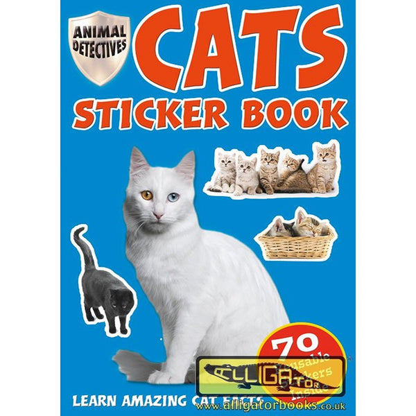 Animal Detective Cats Sticker Book | 70 Reusable Stickers, Bite-Sized Facts