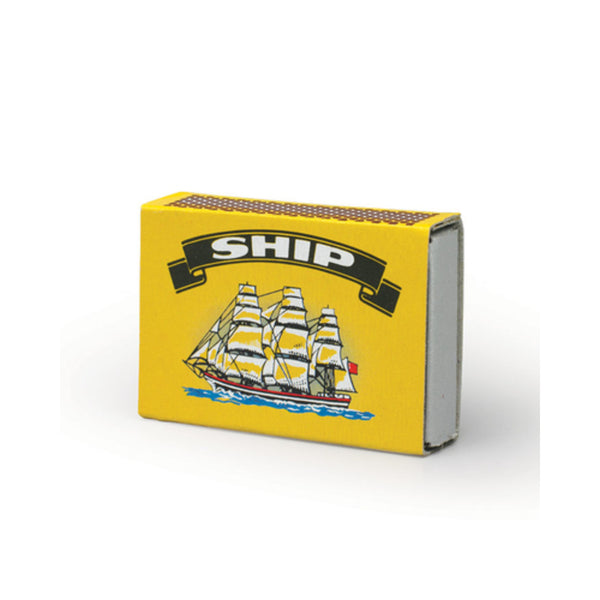 Ship Yellow Nautical Matches | Pack of 10, Compact Rectangular