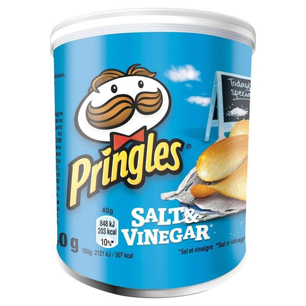 Pringles Pop & Go Salt & Vinegar - Tangy, Portable, 203 kcal Snack