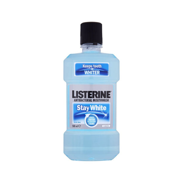 Listerine Stay White Mouthwash | Arctic Mint, 500ml, Antibacterial