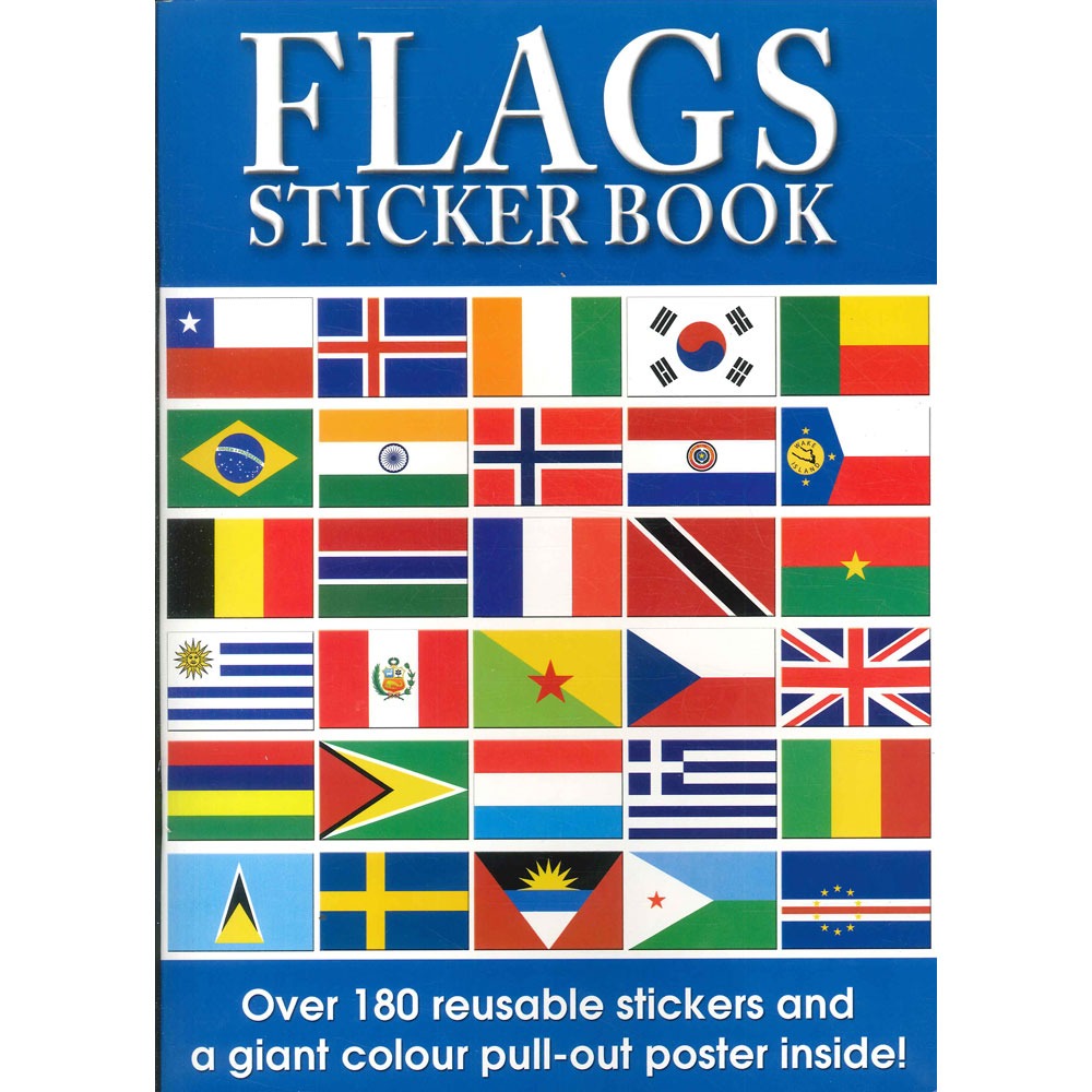Alligator Flag Sticker Book World Flags | Over 180 Stickers, Pull-Out Poster
