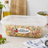 Beaufort Clip Seal Rectangular Food Storage Container | 2 Litre, Clear