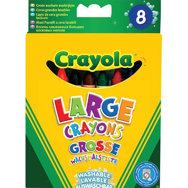 Crayola Washable Crayons | 8 Pack Large Size