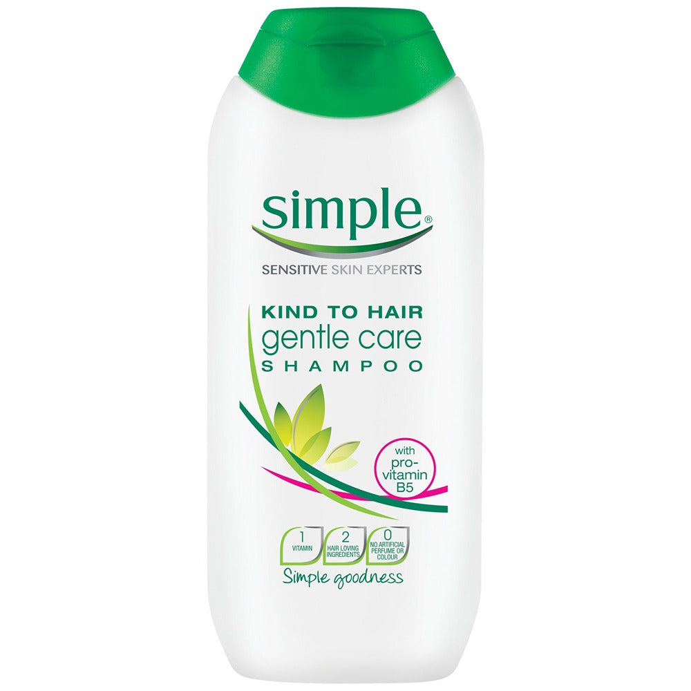 Simple Gentle Shampoo | Sensitive Skin Formula, Pro-Vitamin B5, 200ml