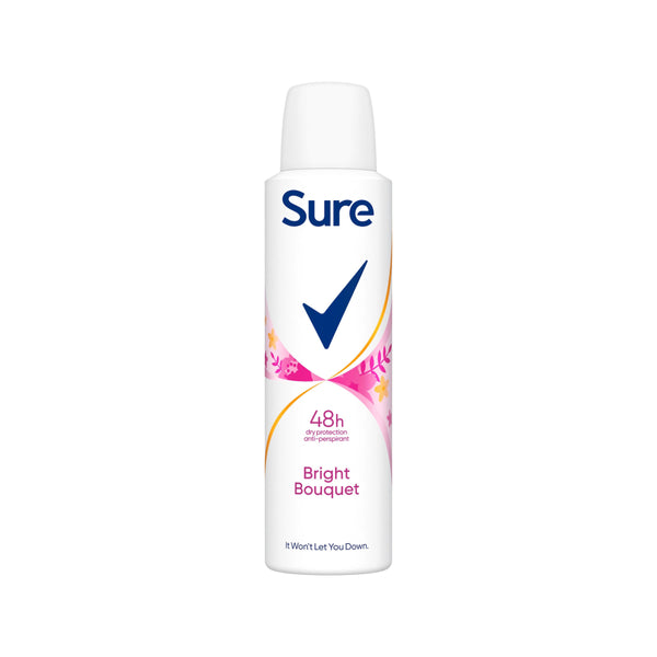 Sure Bright Bouquet Anti-Perspirant Spray | 48-Hour Protection, Floral Scent