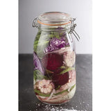 Kilner Clear Glass Clip Top Storage Jar | 1.5L, Airtight Seal