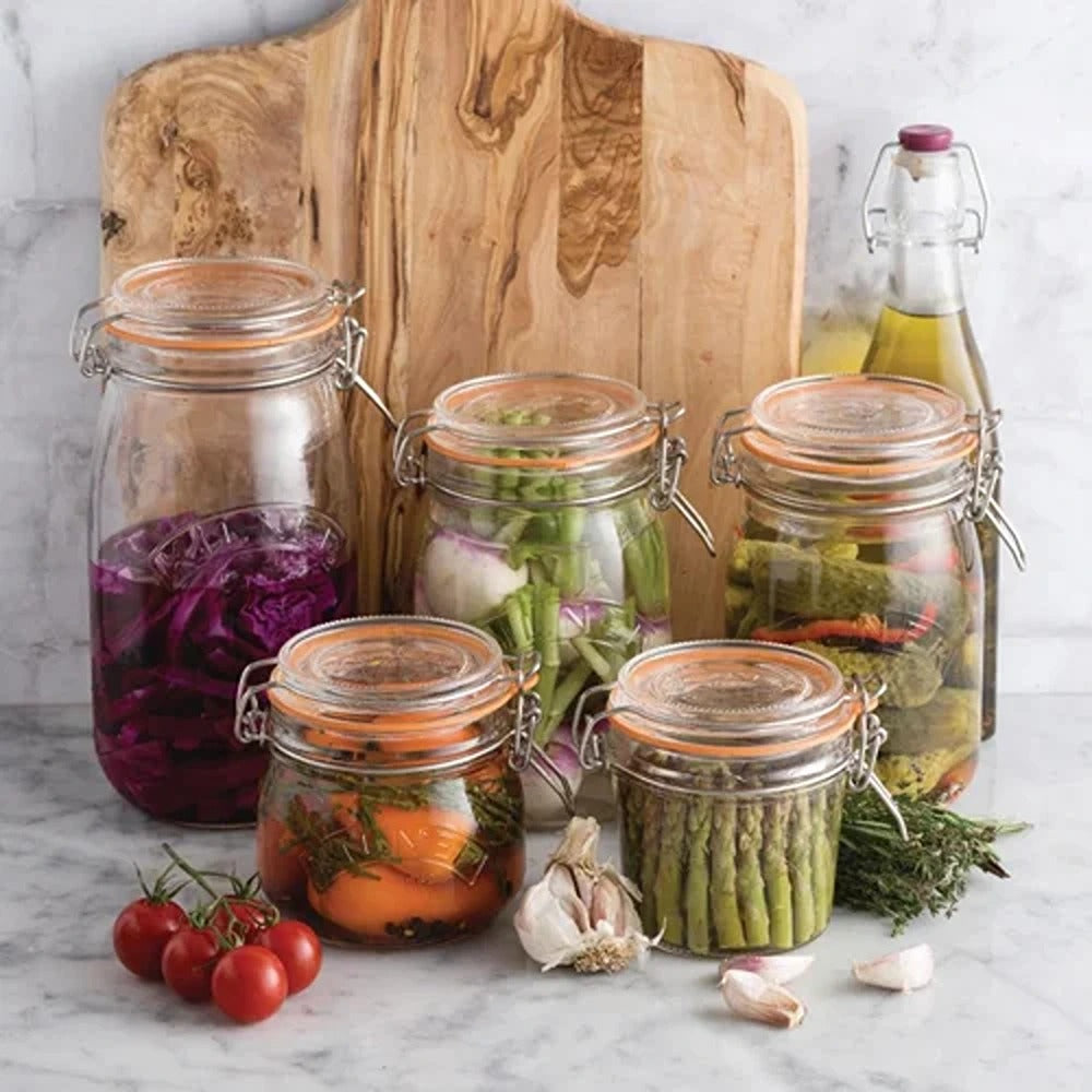 Kilner Clear Glass Clip Top Storage Jar | 1.5L, Airtight Seal