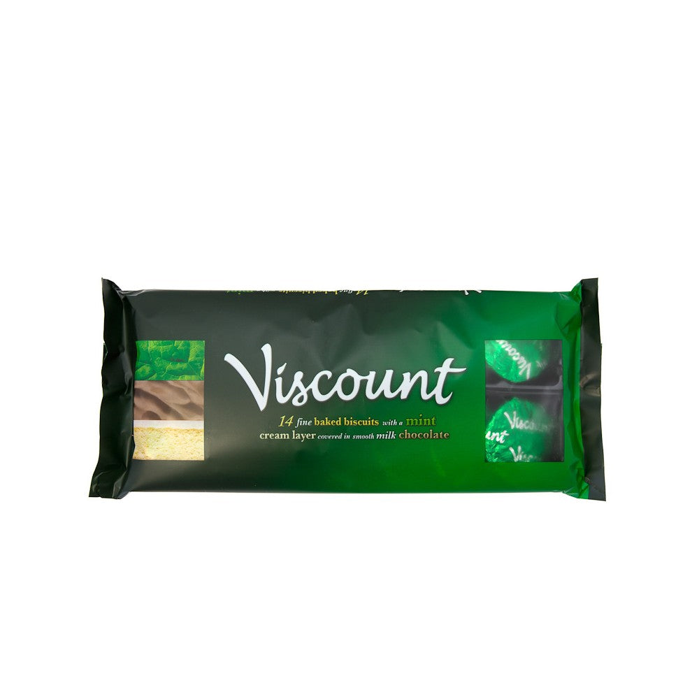 Lyons Viscount Mint Rounds Milk Chocolate Biscuits | Pack of 14, 196g