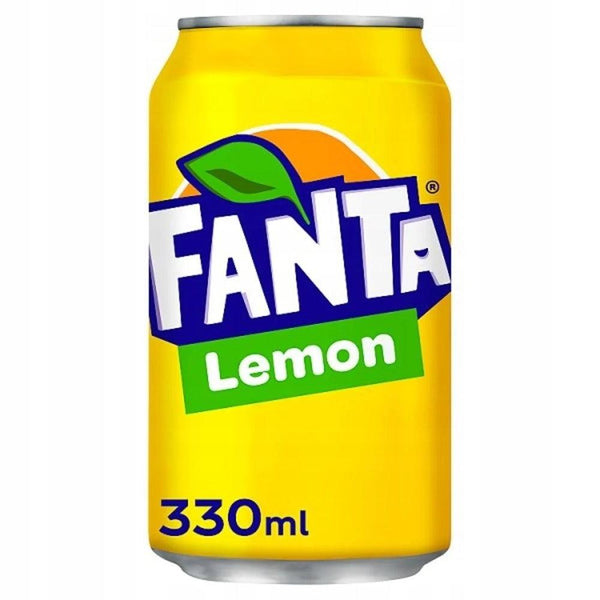 Fanta Lemon Can - Refreshing 330ml zesty lemon soft drink