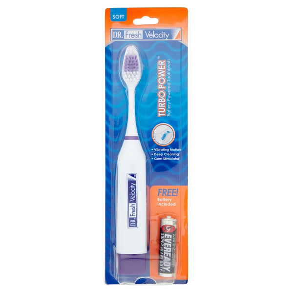 Dr Fresh Turbo Power Electric Toothbrush | Soft Bristles, Battery Included