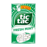 Tic Tac Fresh Mint Mini Mints Pack of 4 - 64g, Pocket Dispensers