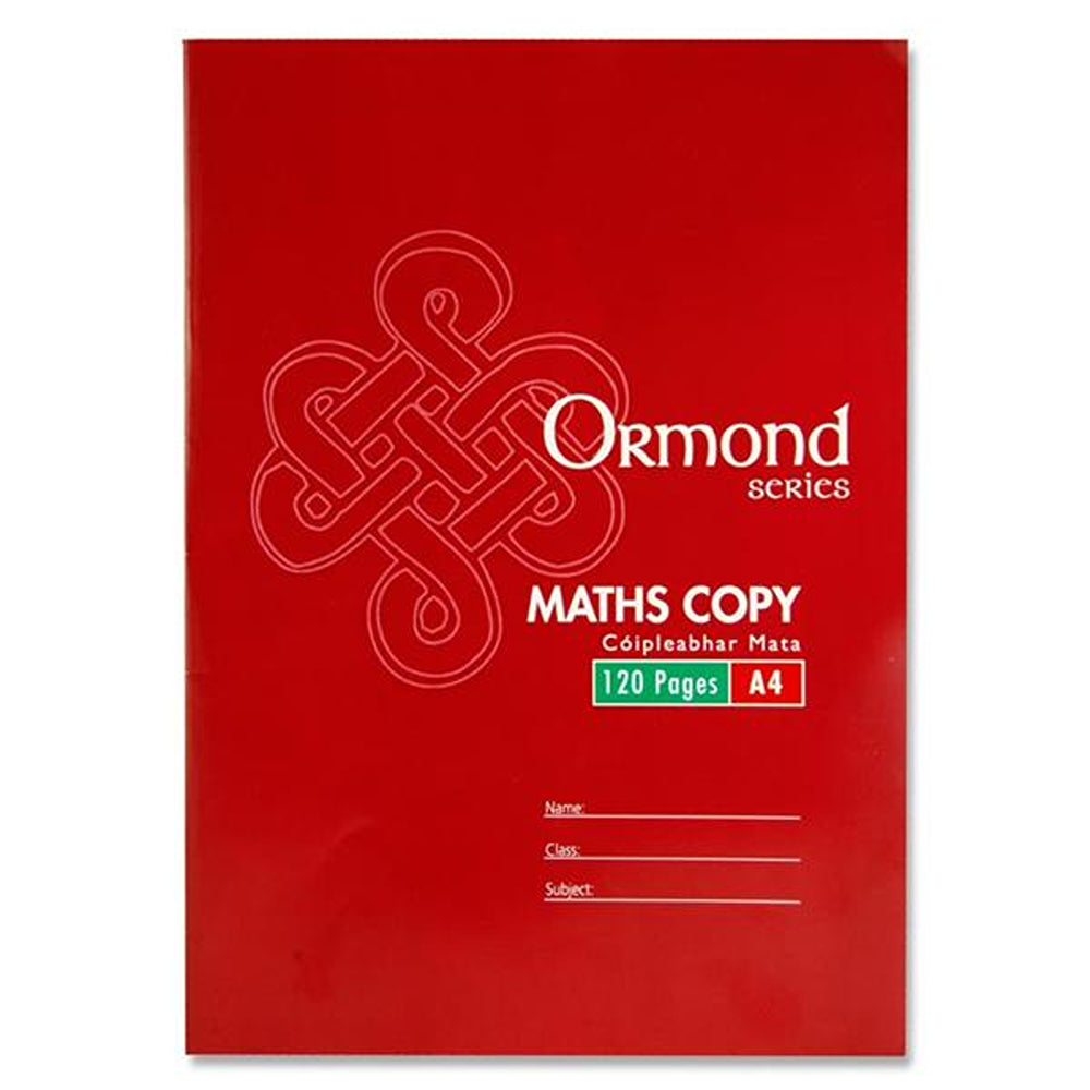 Ormond A4 Maths Copy Book Durable Cover | 120 Page | Pink