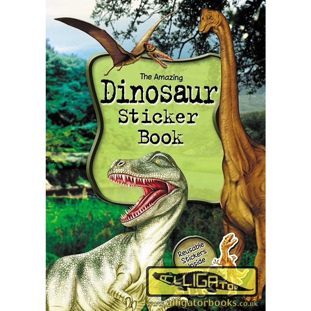 Alligator Dinosaur Sticker Activity Book | Reusable Stickers, Portable, Durable