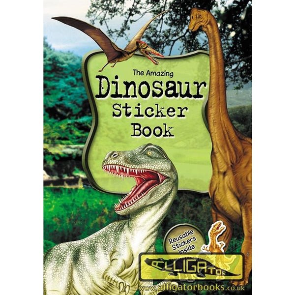 Alligator Dinosaur Sticker Activity Book | Reusable Stickers, Portable, Durable