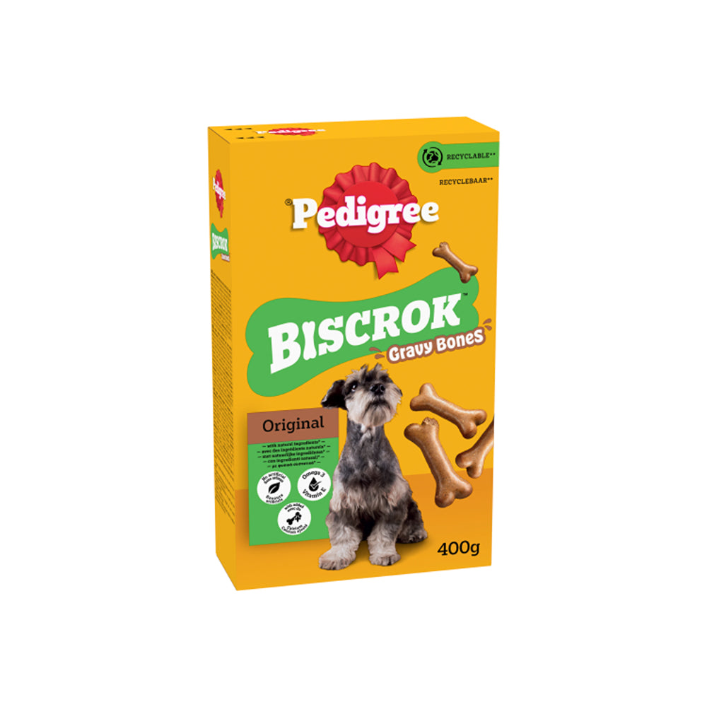 Pedigree Biscrok Gravy Bones Dog Treats | Original Flavour, 400g