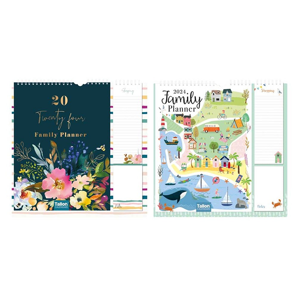 Tallon Family Organiser Planner Calendar with Shopping List | Assorted