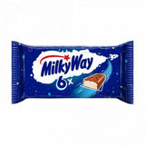 Milky Way 6pk: Cosmic chocolate bars with creamy nougat center.