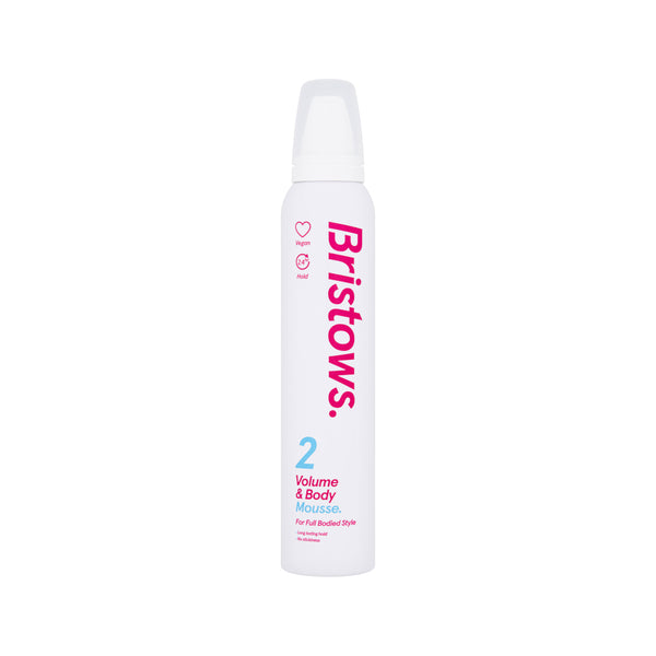 Bristows Volume Hair Mousse | Level 2 Hold, 24-Hour Hold, Vegan-Friendly