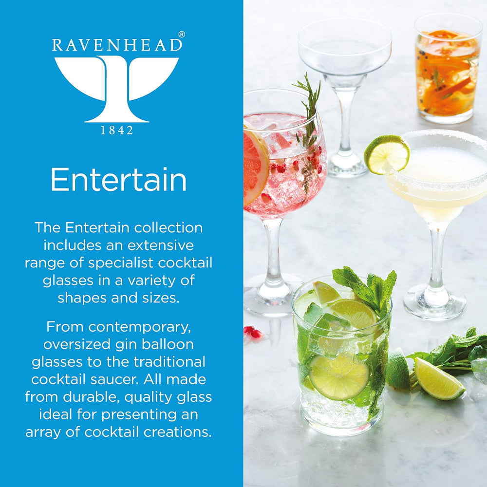 Ravenhead Entertain Tall Sundae Dessert Glasses | 22cl, Pack of 2