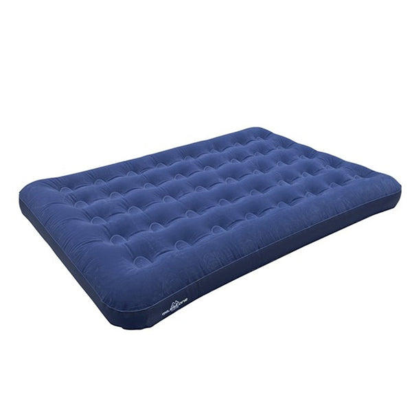 Milestone Flocked Double Airbed 