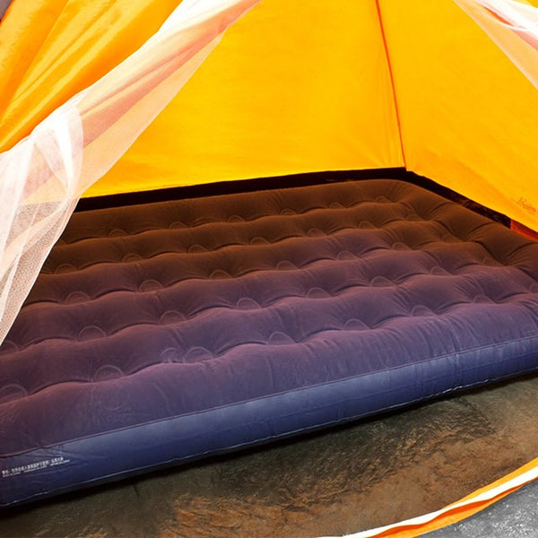 Milestone Flocked Double Airbed 