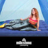 Milestone Flocked Double Airbed 