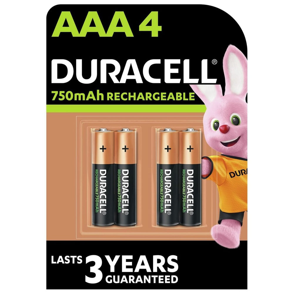 Duracell Rechargeable AAA Batteries 750mAh - Pack of 4