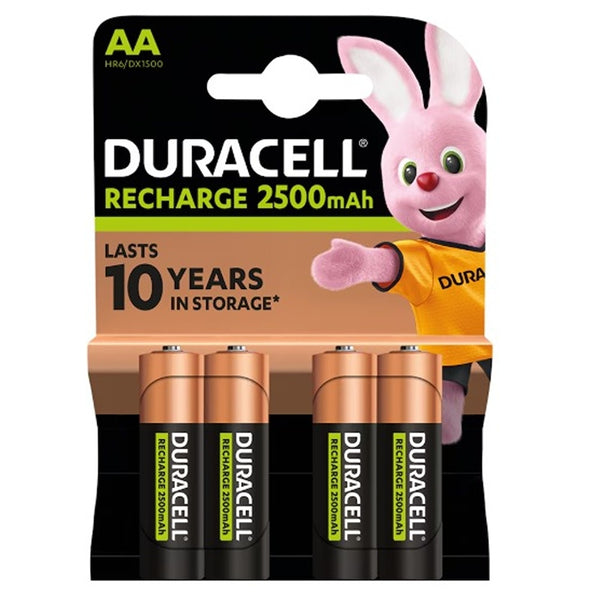 Duracell Rechargeable AA Batteries 1300 Mh - 4 Pack
