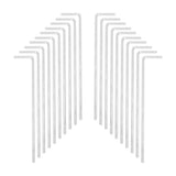 Milestone Tent Pegs | Pack of 20, L-Shaped, Hooked Heads, High-Visibility Bag