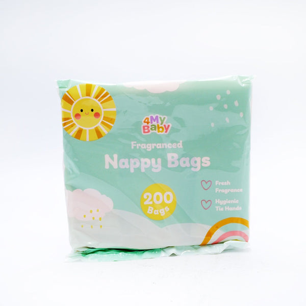 4 My Baby Nappy Sacks | Pack of 250, Fragranced, Tie Handles