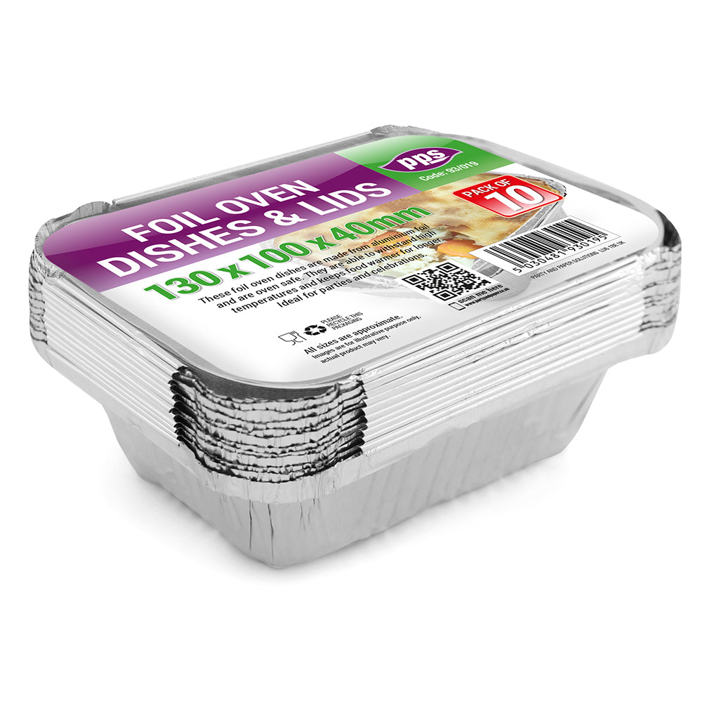 Foil Oven Dishes Small | 130x100x40mm, 12 Pack