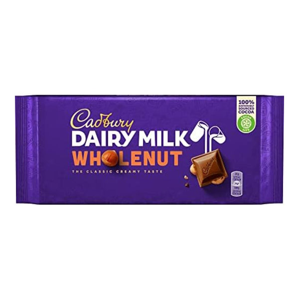 Cadbury's Dairy Milk Wholenut Chocolate Bar - Whole Nuts, 45g