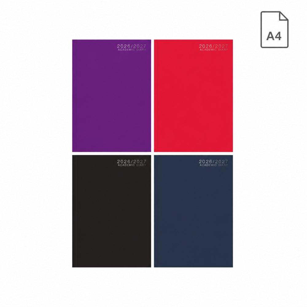 A4 Academic Diary - 2026/2027 - Assorted Colours