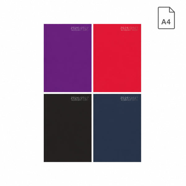 A4 Academic Diary - 2026/2027 - Assorted Colours