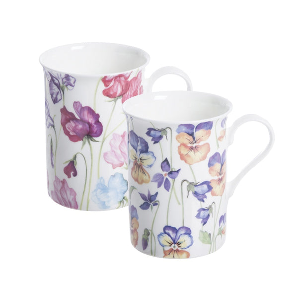 Price & Kensington Viola/Sweetpea China Mug - Floral Design