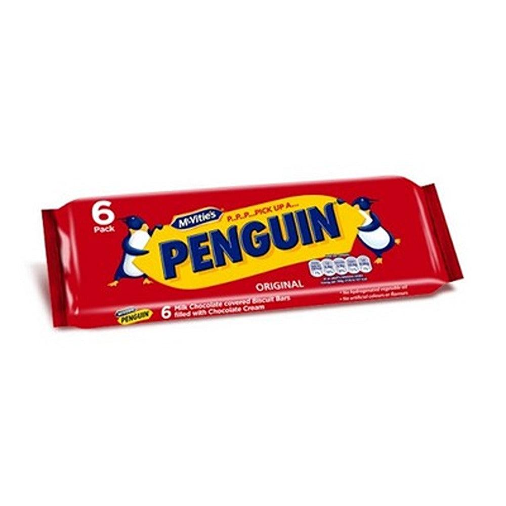 McVities Penguin Bars 6pk: Chocolate Biscuit Treats with Cream Filling