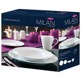 Milan 16pc Dinner Set White | Durable Microwave & Dishwasher Safe