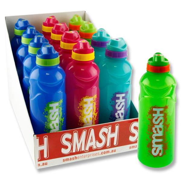 Smash Stealth Flip Top Sport Drink Bottle - 500ml, Assorted Colours