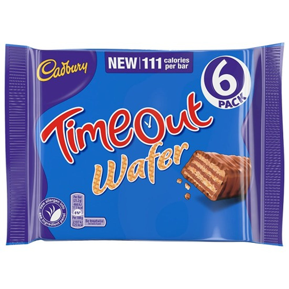 Cadbury Time Out Wafer Chocolate Bars | Pack of 6