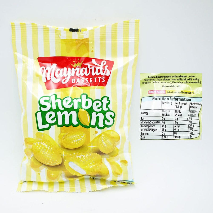 Bassetts Sherbet Lemons: Hard Candy with Fizzy Center, 192g Pack