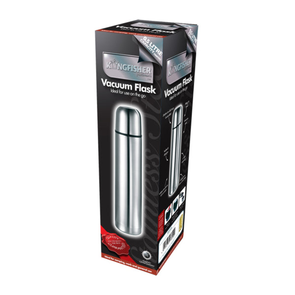 Kingfisher Platinum Stainless Steel Vacuum Flask | 0.5 Litre, Metallic