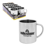 Milestone Stainless Steel Camping Mug | 300 ml, Lightweight, Welded Handle