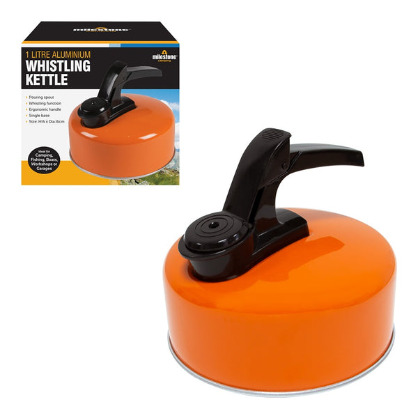 Milestone Aluminium Whistling Camping Kettle | 1L 