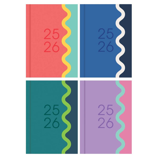 Academic A5 Caseband Diary Day A Page With Elastic 2025